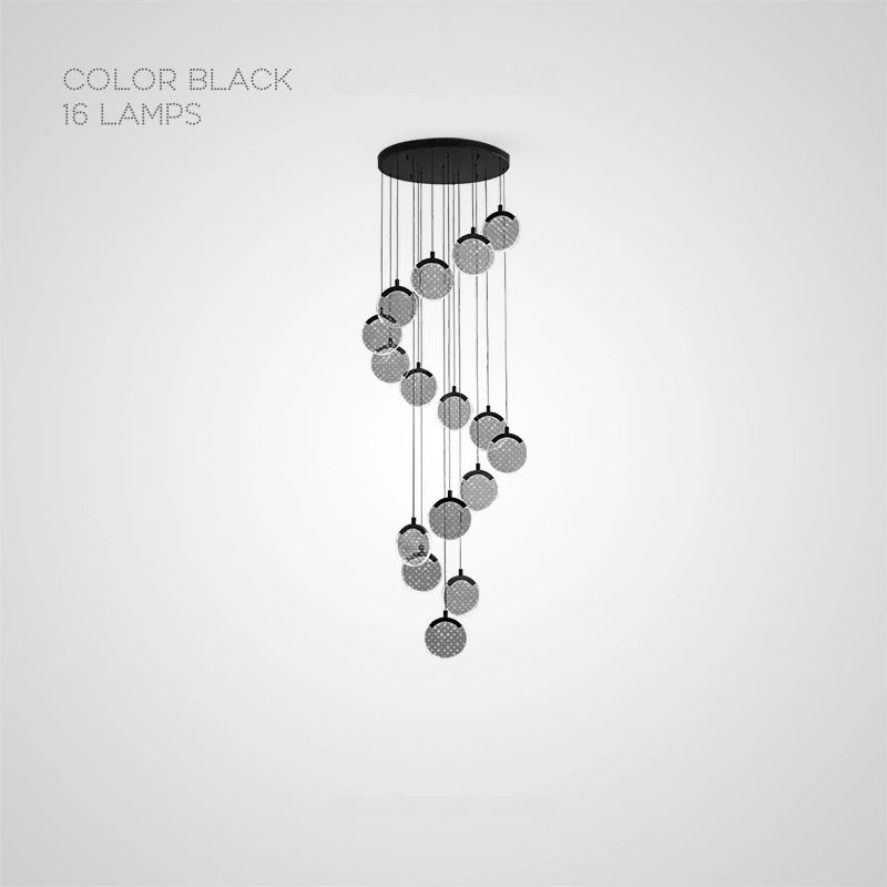 16 подвесов. Цвет черный
