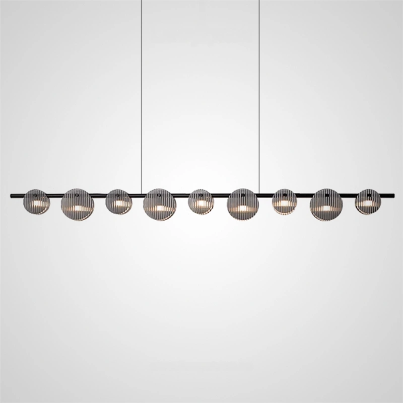 9 плафонов. Цвет Черный. Трехцветный свет