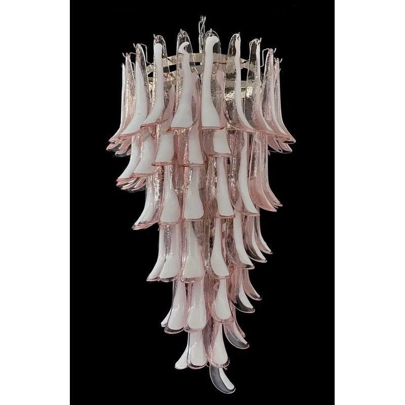 Винтажная люстра Murano Chandelier 83 Pink Petal Glass