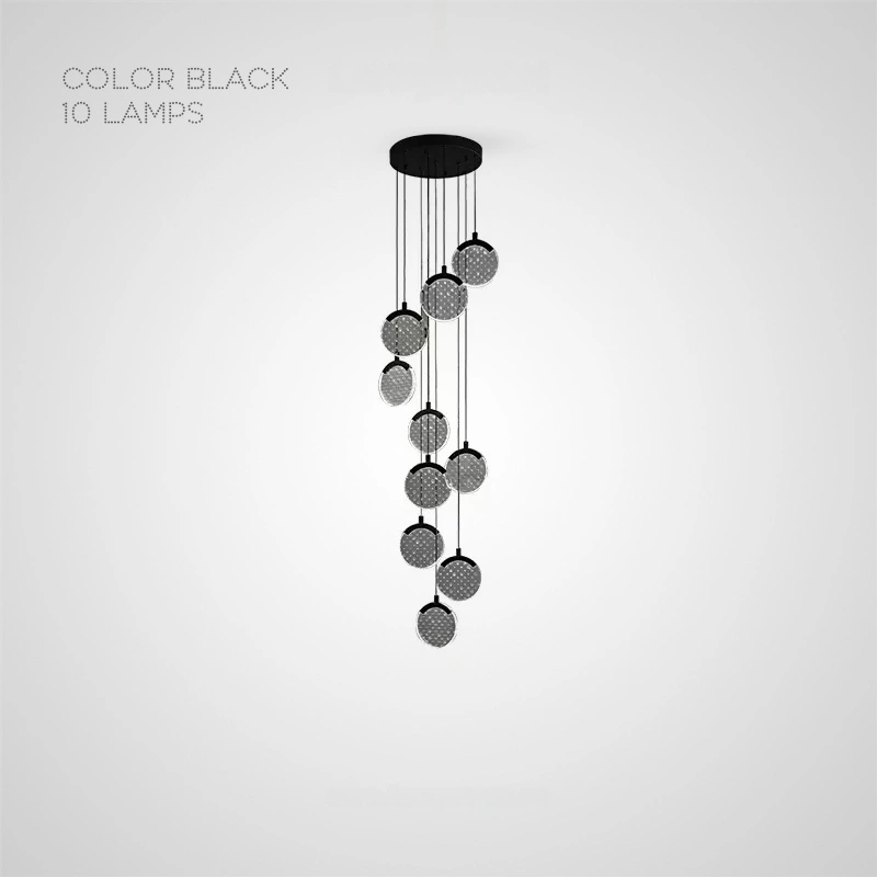 10 подвесов. Цвет черный