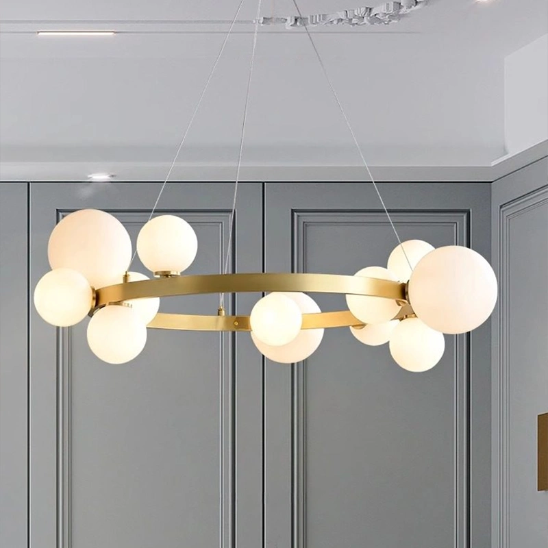 Кольцевые люстры и светильники IONA MARBLE Ring chandelier