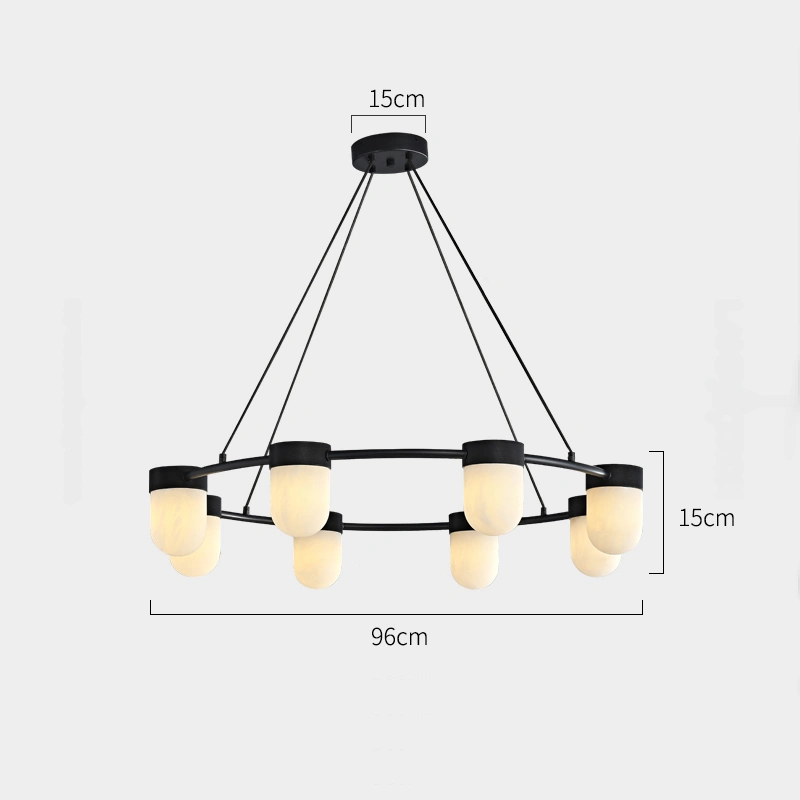 8 плафонов. Цвет черный