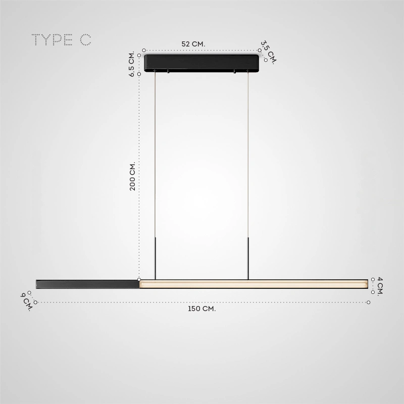 Реечный, рядный светильник SAM Linear light