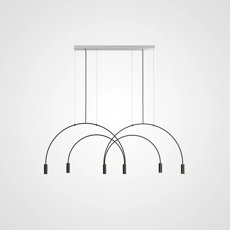 6 плафонов. Цвет черный.