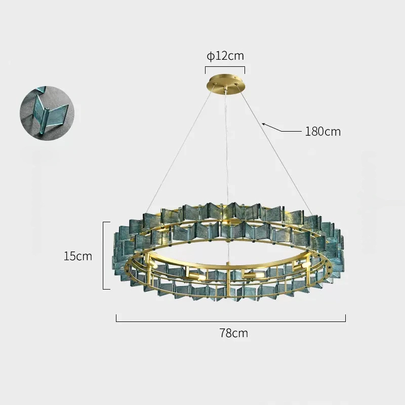 9 ламп. Цвет Синий