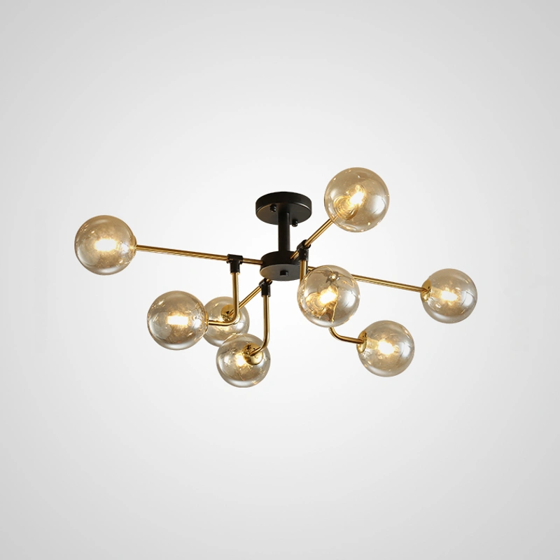 8 плафонов. Цвет янтарь.