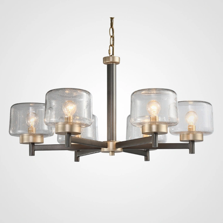 6 плафонов.Цвет прозрачный.