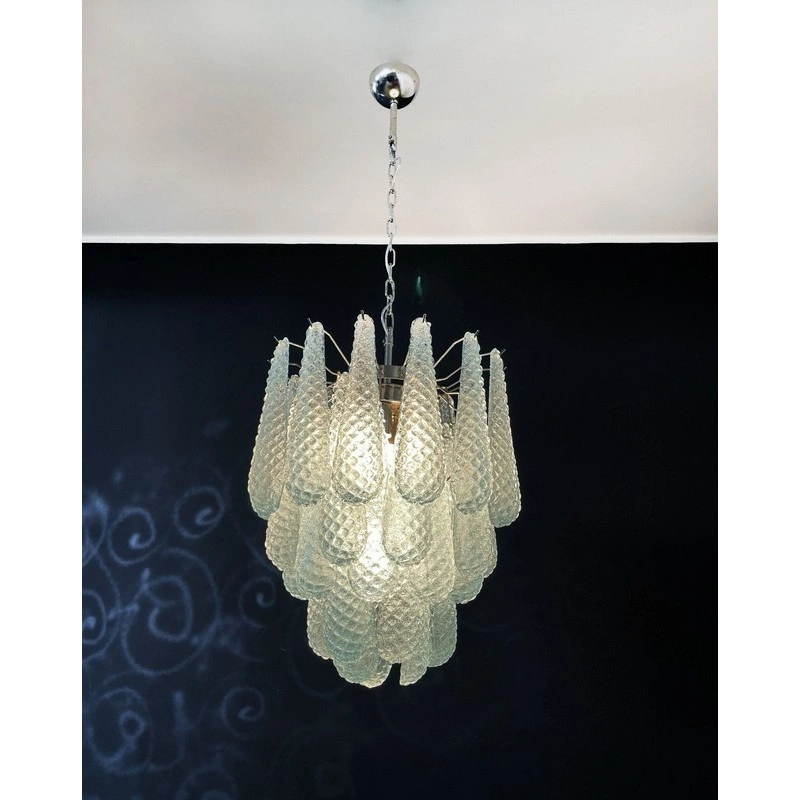 Винтажная люстра Murano Chandelier 41 Blue Drop Glass