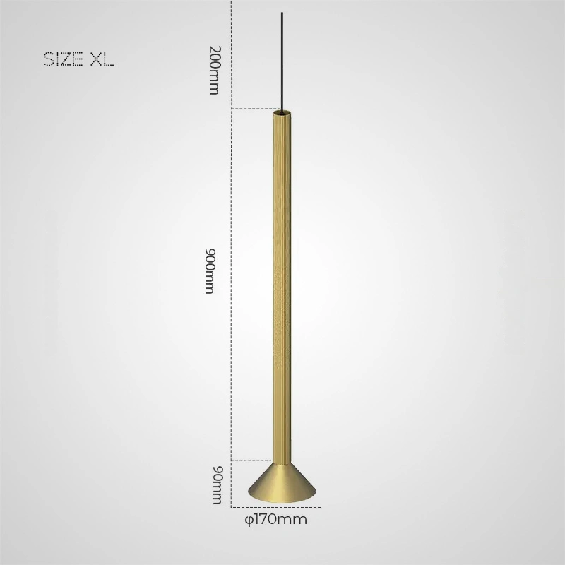 Размер L. Цвет золото матовое. 3500K