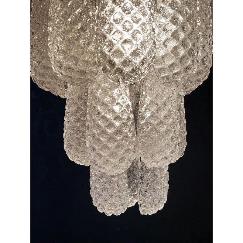 Винтажная люстра Murano Chandelier 75 Clear Drop Glasses