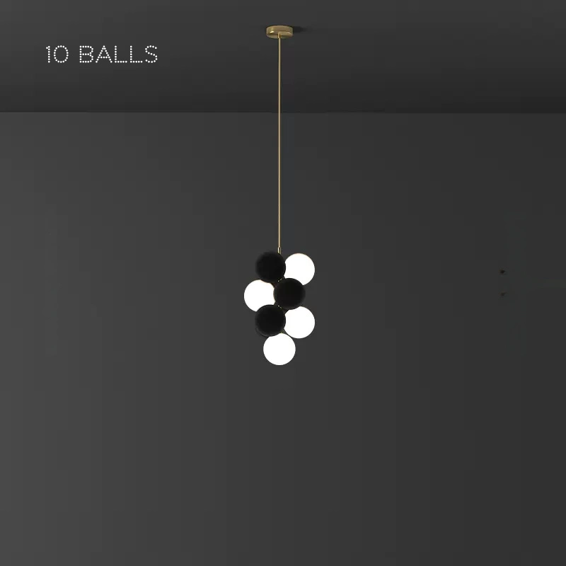 10 шаров (4 лампы). Цвет Черный