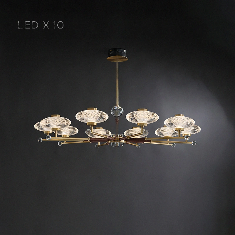 10 ламп. Цвет Бронза + Красный