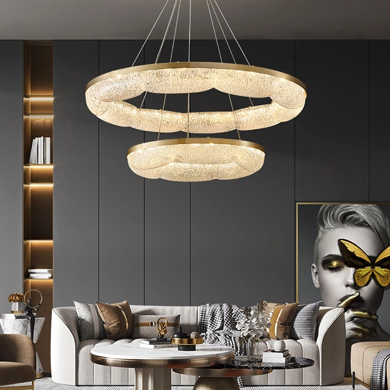Кольцевые люстры и светильники NELIUS WAVY Ring chandelier