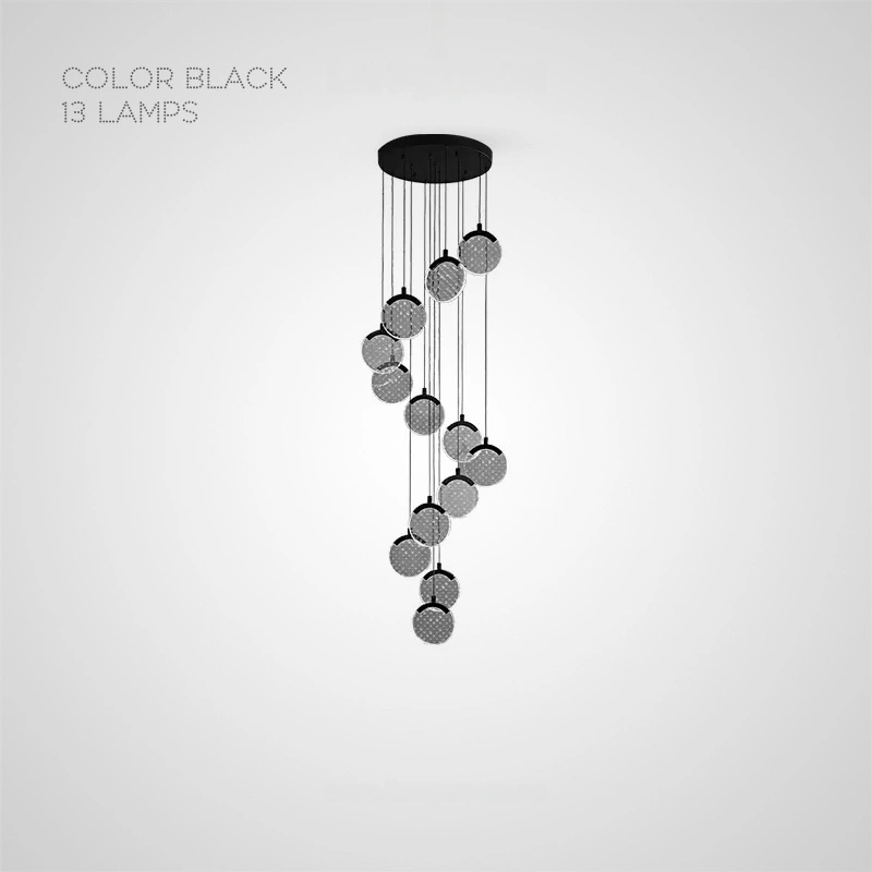 13 подвесов. Цвет черный