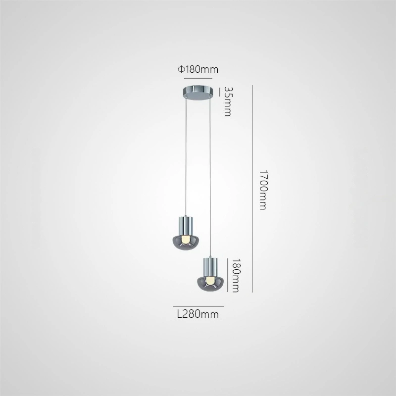 2 плафона. Цвет хром. Стандарт