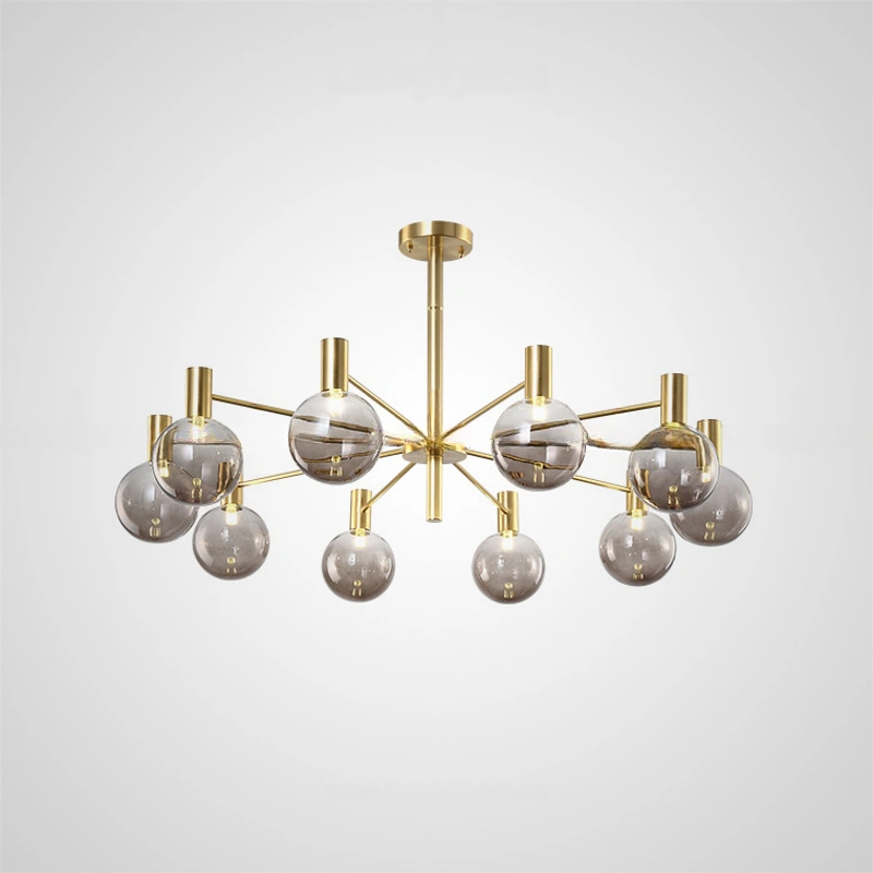 10 плафонов. Цвет каркаса золото.