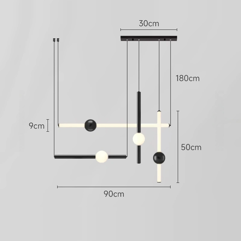 4 подвеса. Цвет Черный