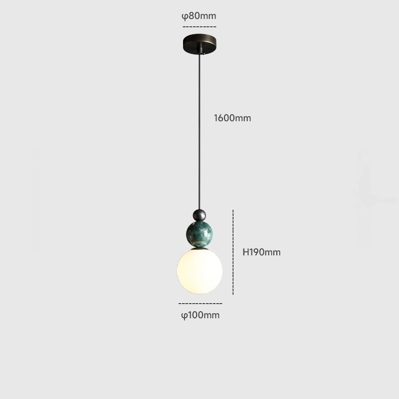 1 подвес. Цвет зеленый мрамор + черный