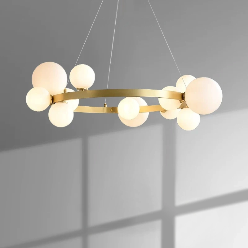 Кольцевые люстры и светильники IONA MARBLE Ring chandelier