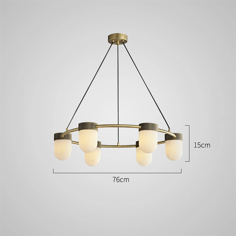 6 плафонов. Цвет латунь