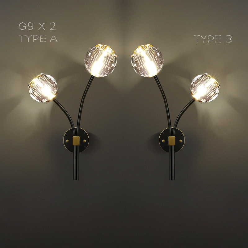 2 лампы. Цвет Черный. Тип А