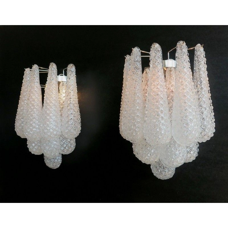 Настенный светильник Murano Chandelier 10 Clear Drop Glasses