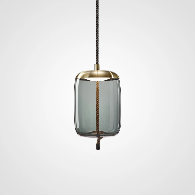 Модель B. Цвет плафона дымчато-серый. Цвет металла латунь.