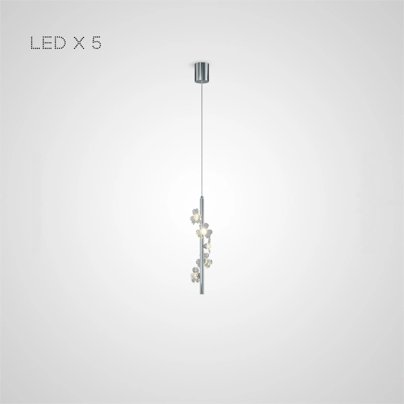 5 ламп. Цвет Хром