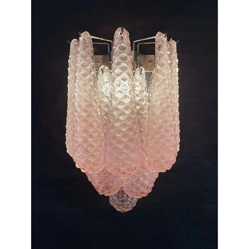 Настенный светильник Murano Chandelier 10 Pink Drop Glasses
