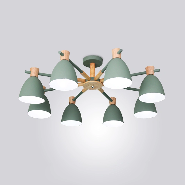 8 плафонов. Цвет зеленый.