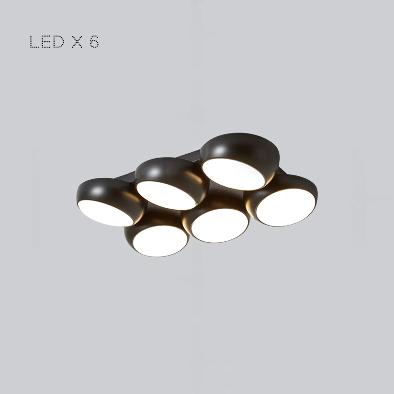 6 ламп. Цвет Черный