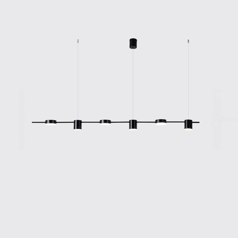 6 плафонов. Цвет черный