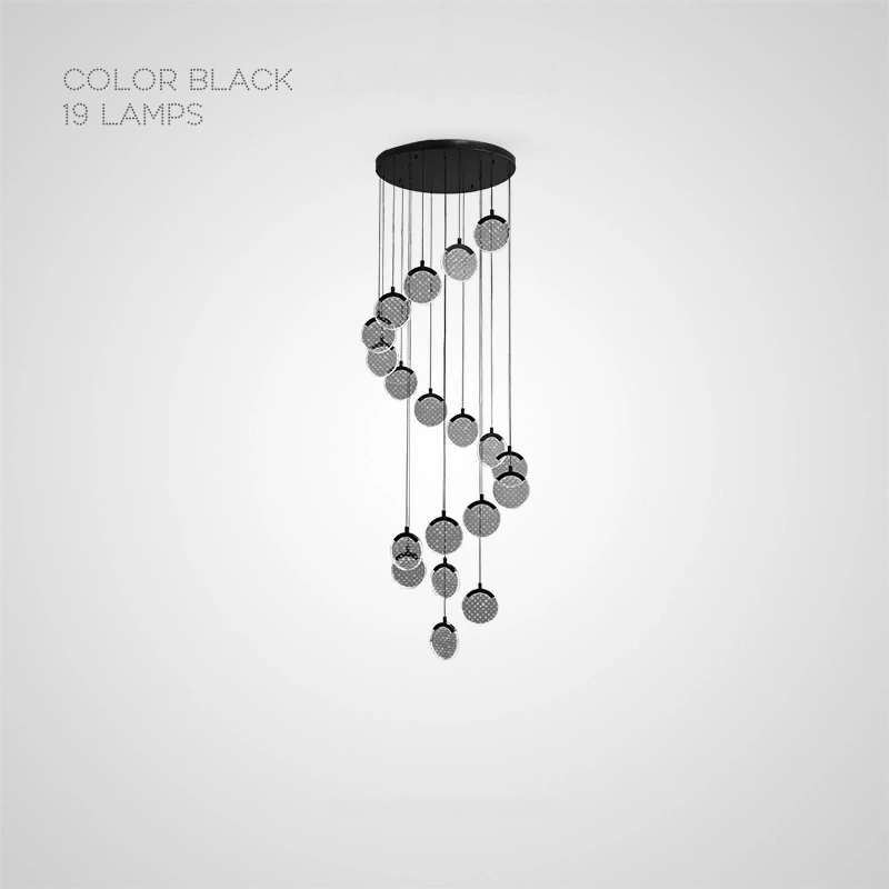 19 подвесов. Цвет черный