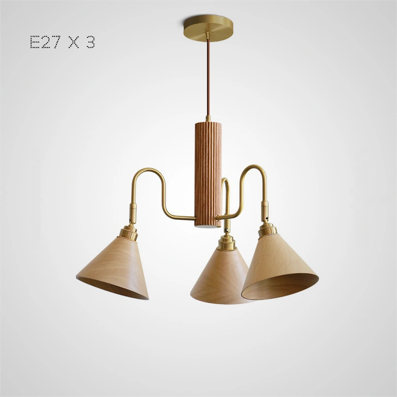 3 лампы. Красный+Белый дуб