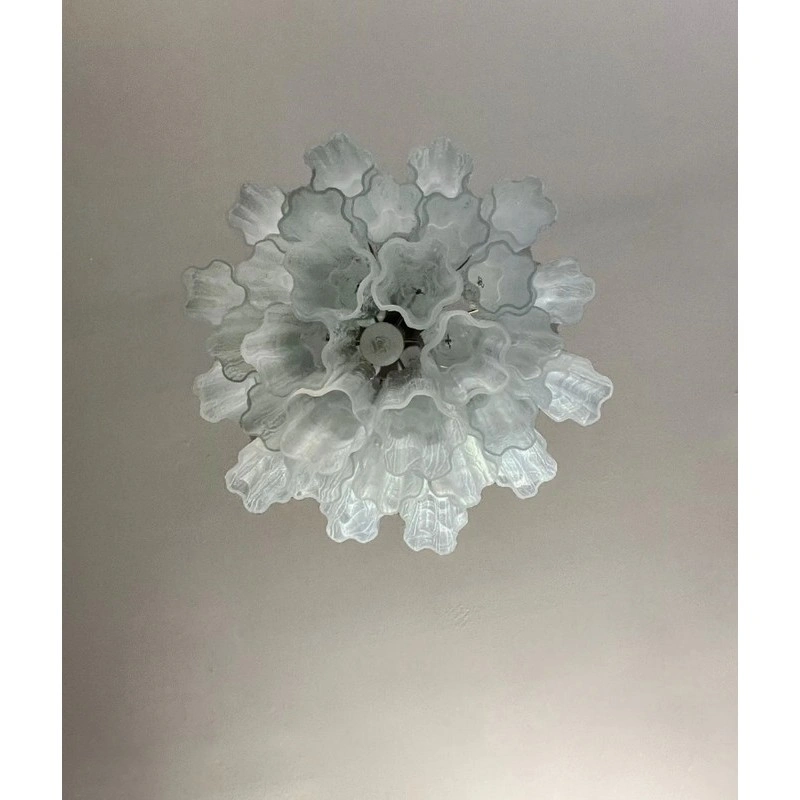 Винтажная люстра Murano Chandelier 30 White Glass Tubes