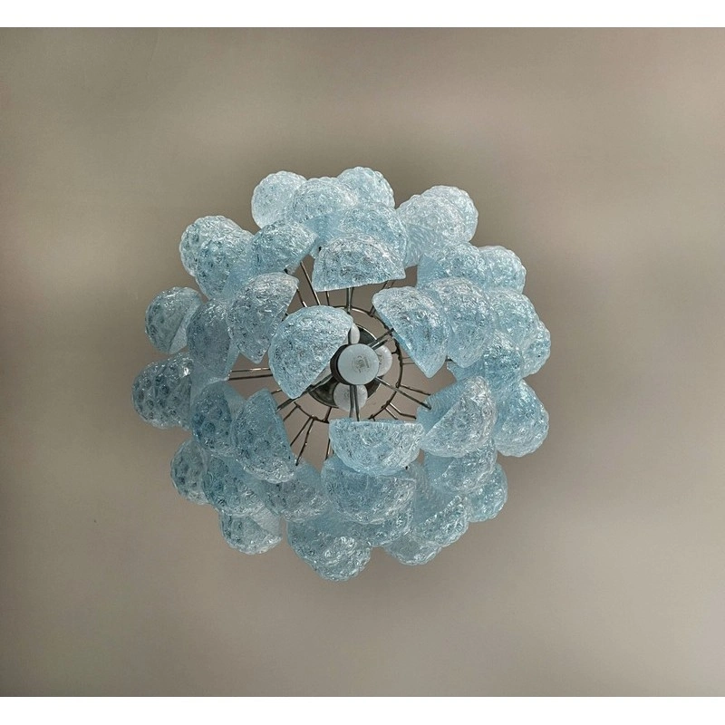 Винтажная люстра Murano Chandelier 41 Blue Drop Glass
