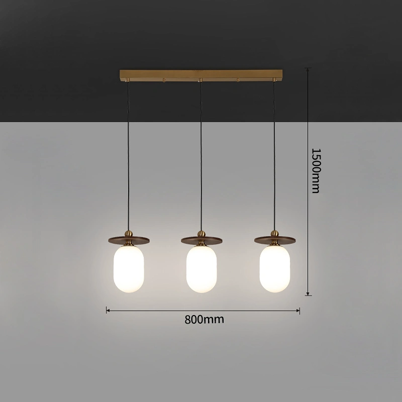 3 подвеса на планке. Нейтральный свет