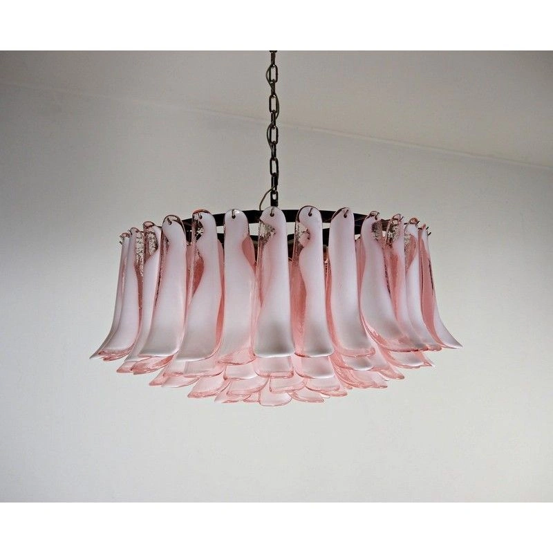 Винтажная люстра Murano Chandelier 101 Pink Petal Glass