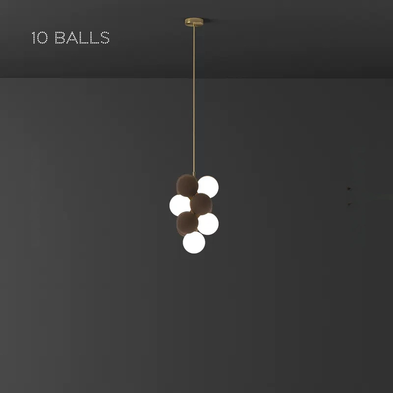 10 шаров (4 лампы). Цвет Кофе