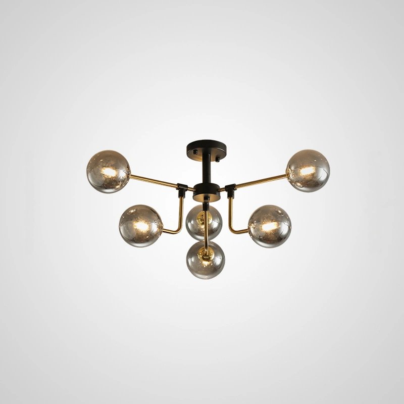 6 плафонов. Цвет пепельный.