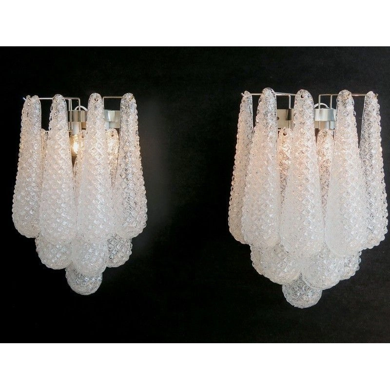 Настенный светильник Murano Chandelier 10 Clear Drop Glasses