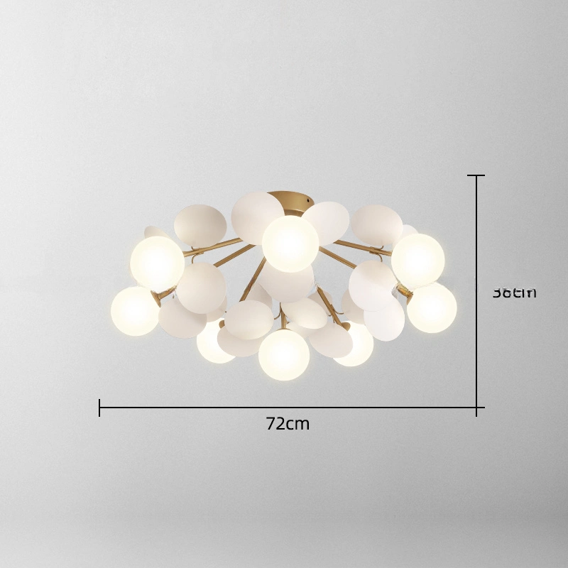 8 плафонов. Цвет белый.