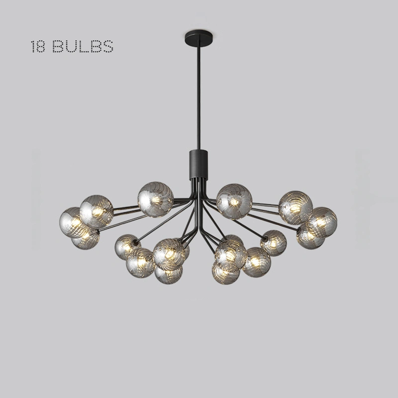 18 плафонов. Цвет черный