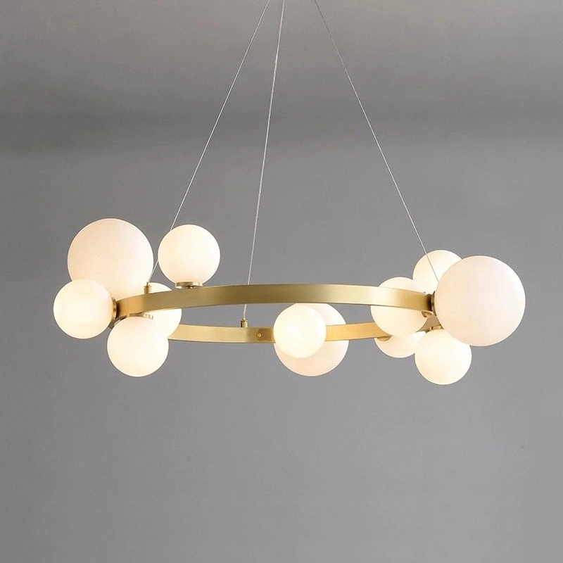 Кольцевые люстры и светильники IONA MARBLE Ring chandelier