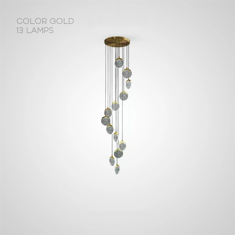 13 подвесов. Цвет латунь