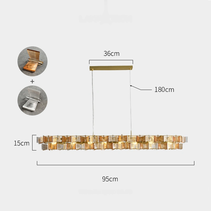 6 ламп. Цвет Янтарь + Прозрачный