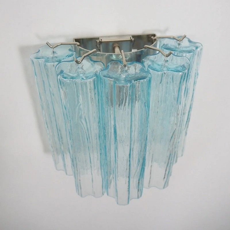 Настенный светильник Murano Wall Lamp 5 Blue Glass Tubes