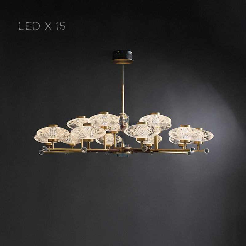 15 ламп. Цвет Бронза + Красный