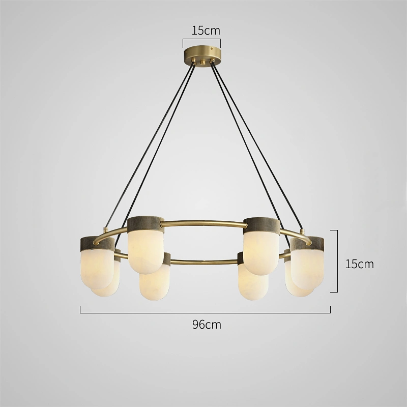 8 плафонов. Цвет латунь