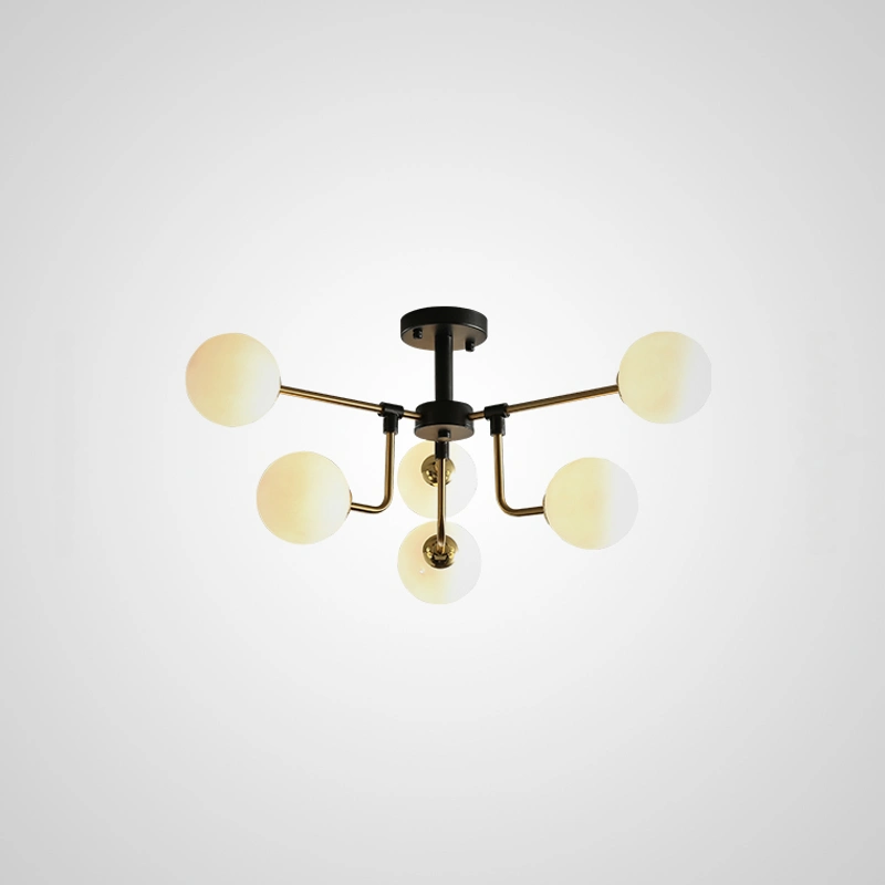 6 плафонов. Цвет молочно-белый.